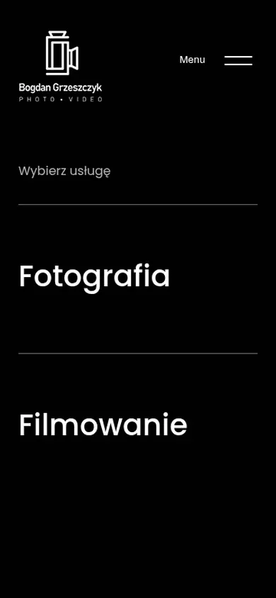 Bogdan Grzeszczyk – Photo & Video — widok strony na telefonie