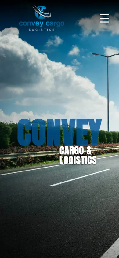 Convey Cargo — widok strony na telefonie