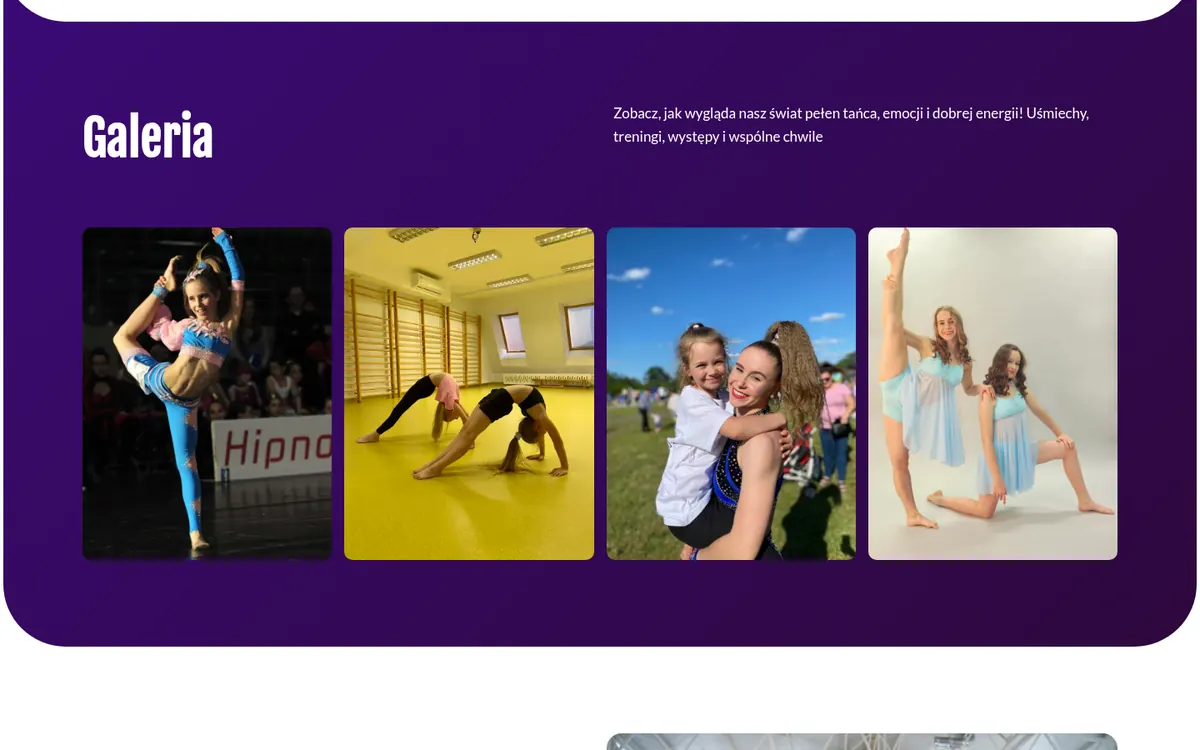 Klub Sportowy Face 2 Face — widok strony na komputerze (2)