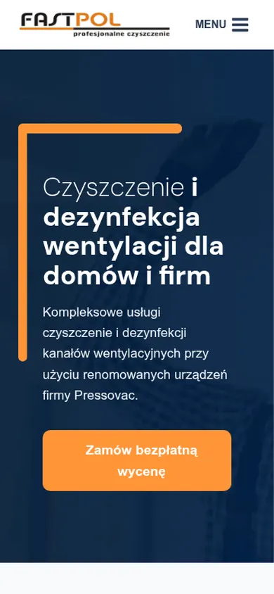 Fastpol (Fastclean) — widok strony na telefonie
