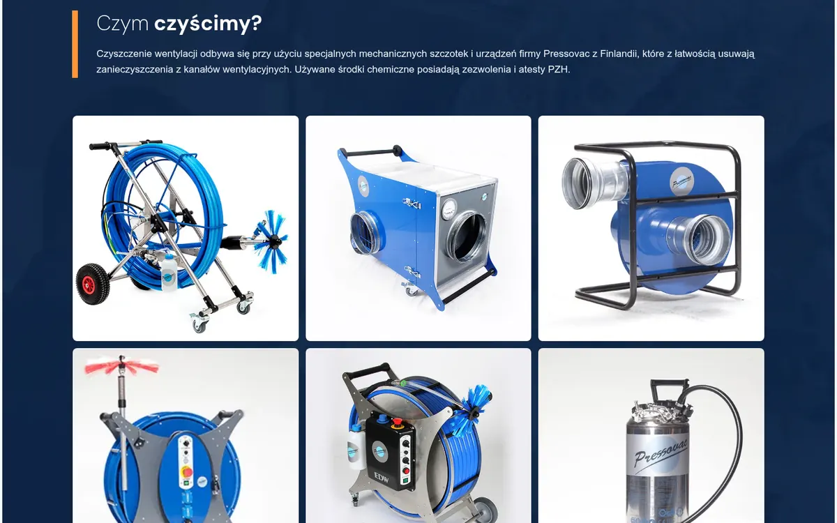 Fastpol (Fastclean) — widok strony na komputerze (2)