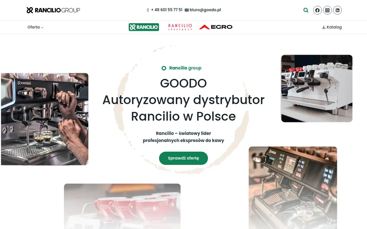 Strona główna — GOODO – Rancilio Ekspresy
