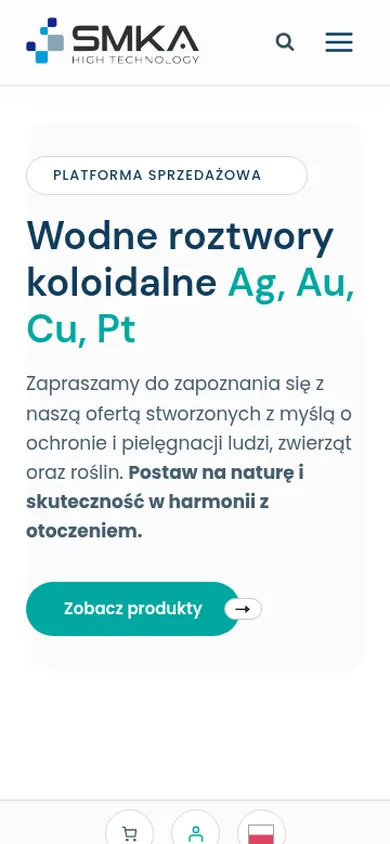 SMKA — widok strony na telefonie