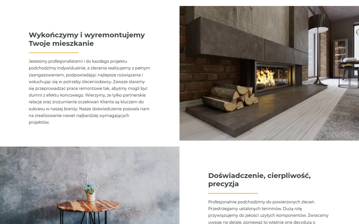 TSE Remonty — widok strony na komputerze (1)